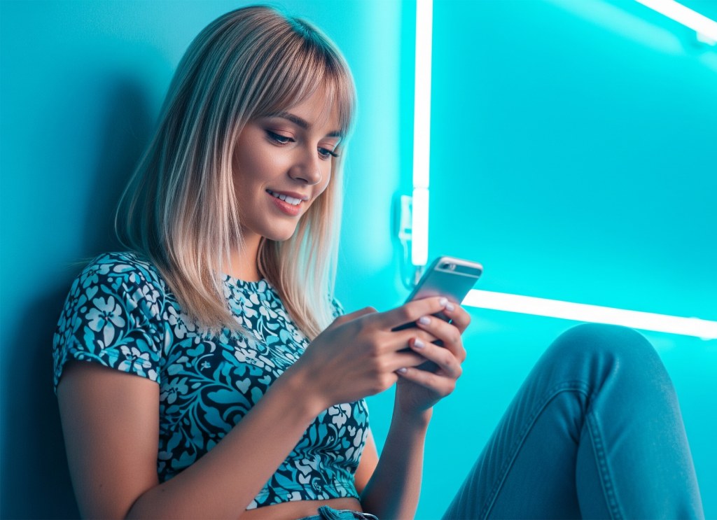Joven usando la app Talenty para postularse a empleos desde su celular