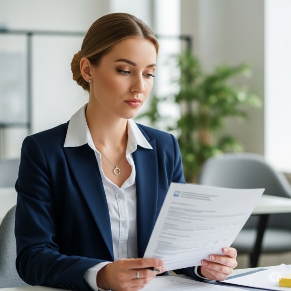 Reclutadora analizando un currículum, representando el cambio hacia contrataciones basadas en potencial más que en experiencia