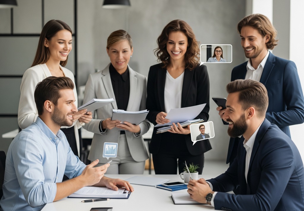 Equipo de recursos humanos utilizando tecnología para reclutar talento joven con la plataforma Talenty