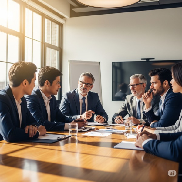 Equipo directivo analizando estrategias de reclutamiento para atraer talento joven con ayuda de Talenty